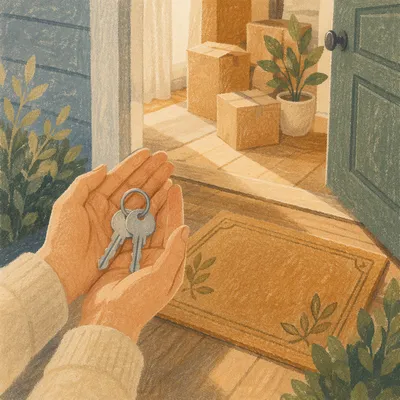 New Home Keys at Welcoming Doorstep