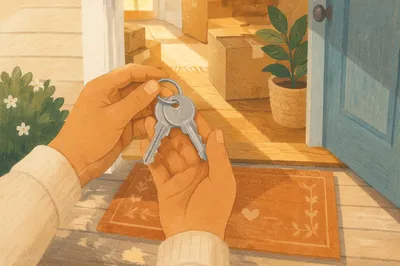 New Home Keys at Welcoming Doorstep