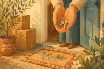 New Home Keys at Sunny Doorstep