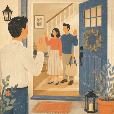 Warm Housewarming Welcome at New Home