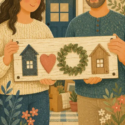Cozy New Home Welcome Plaque