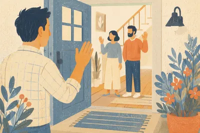 Warm Housewarming Welcome at New Home