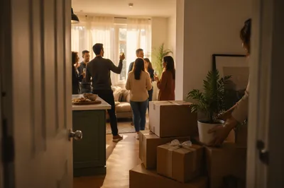 Warm Housewarming Welcome in a New Home