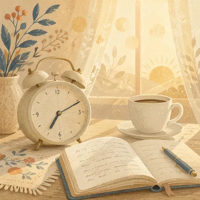 Quiet Morning Coffee and Journal Time