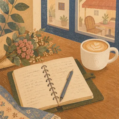 Cozy Morning Quiet Time with Coffee Journal