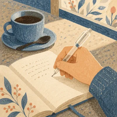 Morning Quiet Time Journaling With Coffee