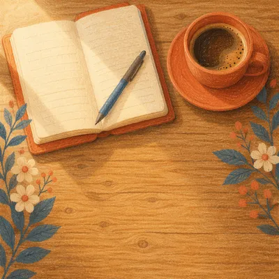 Quiet Morning Journaling and Coffee Table