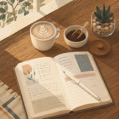 Quiet Morning Journaling and Coffee Ritual