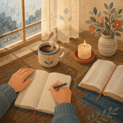 Morning Quiet Time with Coffee and Journal
