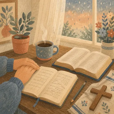 Quiet Morning Journal and Coffee Table