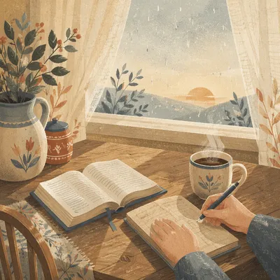 Morning Coffee Journaling Quiet Time