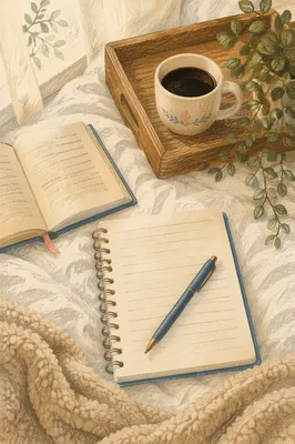 Peaceful Morning Journaling Coffee Quiet Time