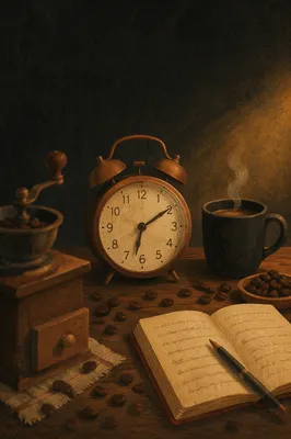 Quiet Morning Coffee Journal Still Life