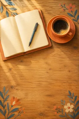 Quiet Morning Journaling and Coffee Flat Lay