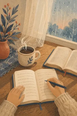 Quiet Morning Journal and Coffee Table