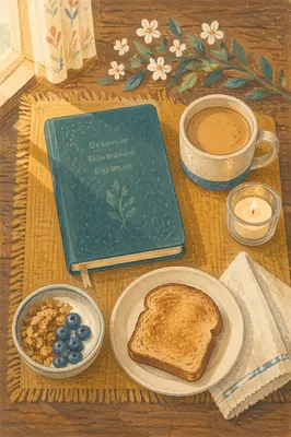 Cozy Morning Coffee and Journal Flat Lay