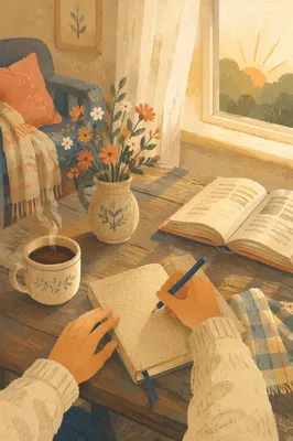Quiet Morning Journaling with Coffee