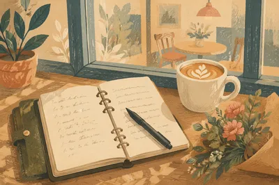 Cozy Morning Coffee Journaling Quiet Time