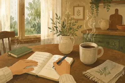 Quiet Morning Journaling with Coffee