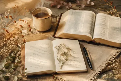Morning Coffee Journal Quiet Time Still Life