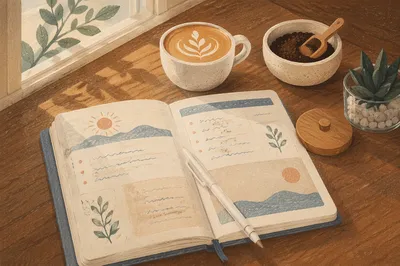 Quiet Morning Journaling and Coffee Ritual
