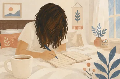 Quiet Morning Journaling with Coffee