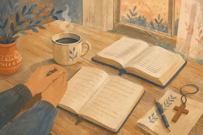 Morning Quiet Time with Coffee and Journal