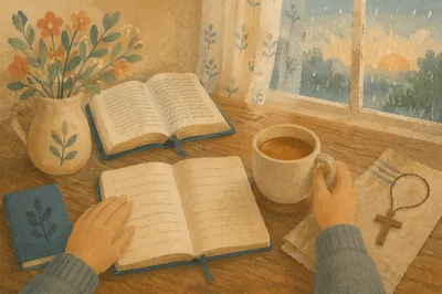 Quiet Morning Coffee and Open Journal
