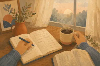 Quiet Morning Journaling with Coffee