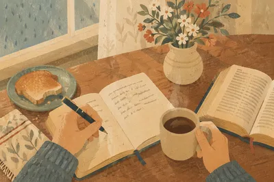 Quiet Morning Journaling with Coffee