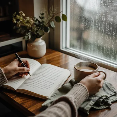 Quiet Morning Journaling with Coffee