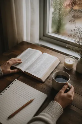 Quiet Morning Coffee and Open Bible