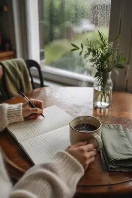 Quiet Morning Journaling with Coffee
