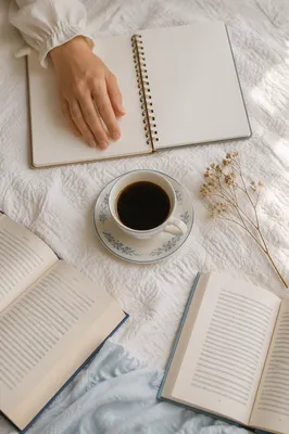 Quiet Morning Journaling with Coffee Flat Lay
