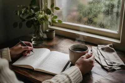 Quiet Morning Journaling with Coffee