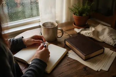 Morning Quiet Time with Coffee and Journal