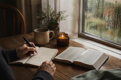 Morning Quiet Time with Coffee and Journal