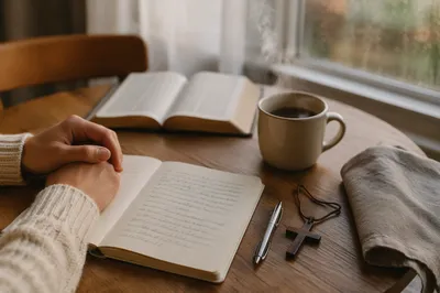 Morning Quiet Time with Coffee and Journal