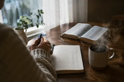 Quiet Morning Journal and Coffee