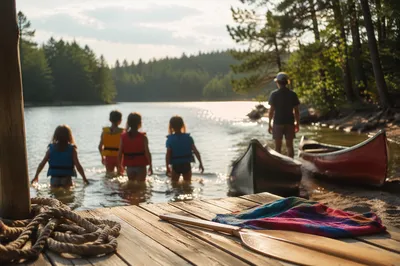 Kids Summer Camp Lake Canoe Adventure
