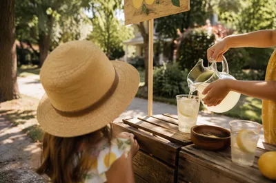 Children at Summer Lemonade Stand