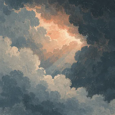 Hopeful Light Breaking Through Storm Clouds