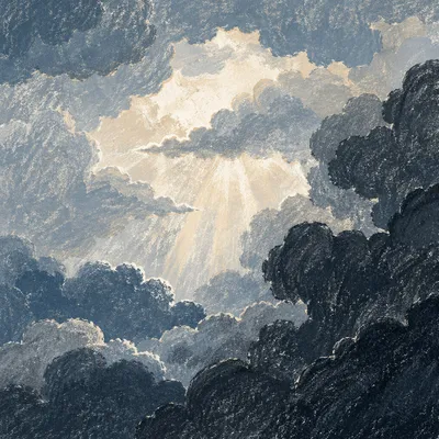Hopeful Sunlight Breaking Through Storm Clouds