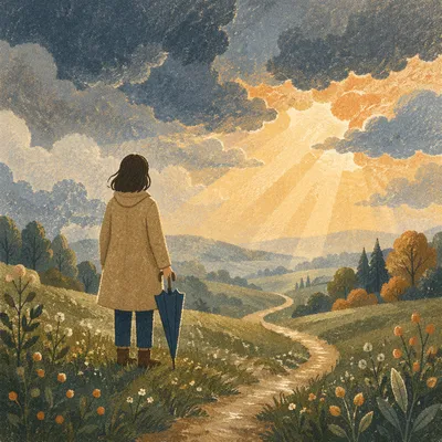 Hopeful Light Breaking Through Storm Clouds