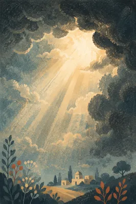 Sunlight Breaking Through Storm Clouds