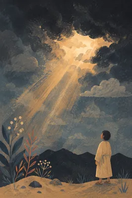 Golden Hope Breaking Through Storm Clouds