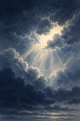 Hopeful Light Breaking Through Storm Clouds