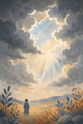 Sunlight Breaking Through Storm Clouds in Hope