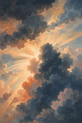 Hopeful Light Through Dark Storm Clouds