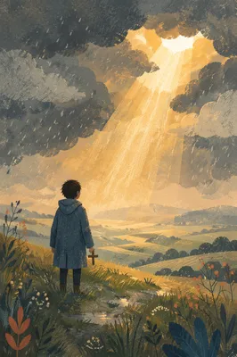 Golden Hope Through Storm Clouds